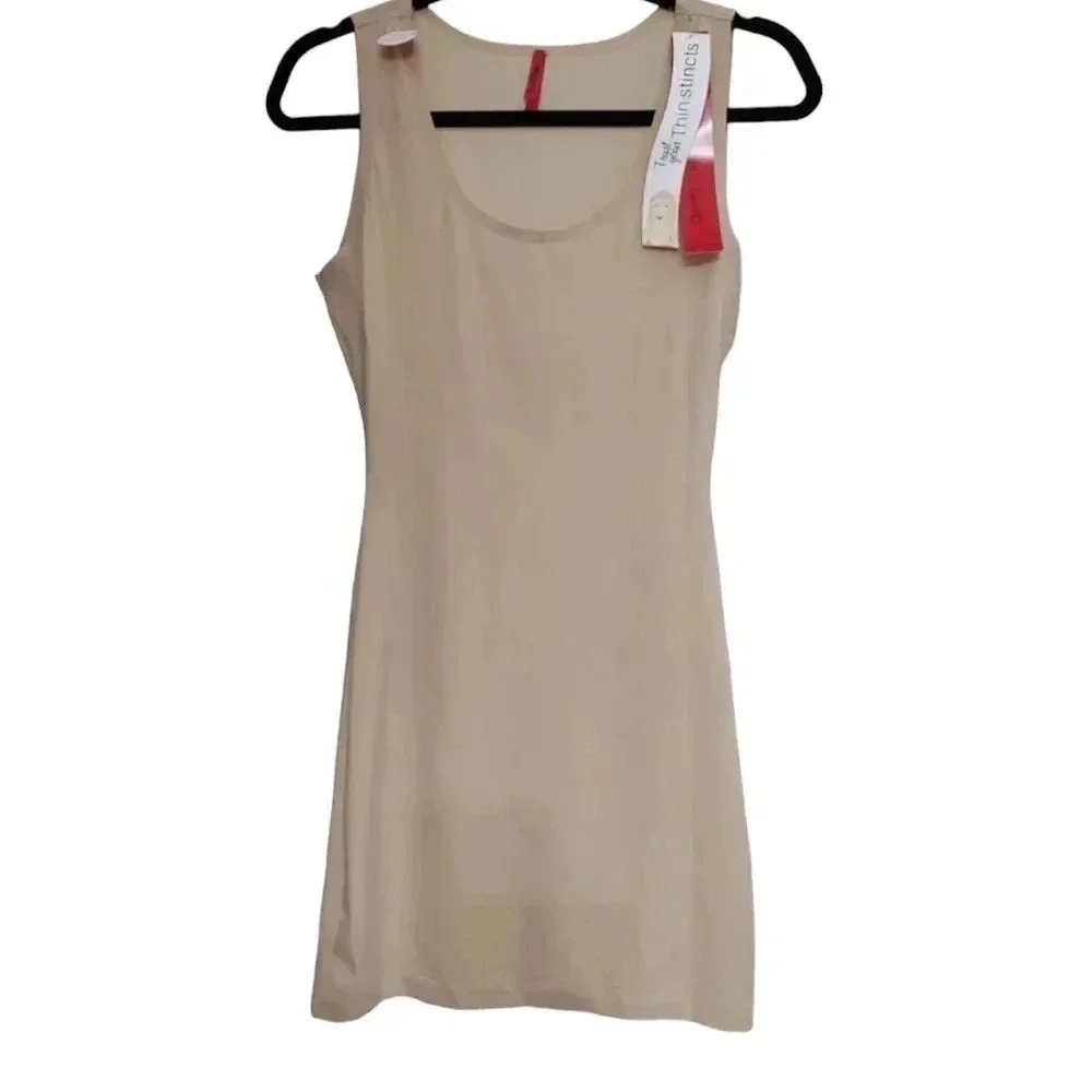 NWT SPANX Slimmer Trust Your Think-stincts Full Length Tank Slip Natural-Medium